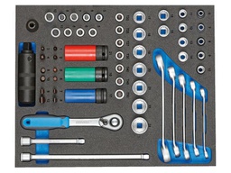 Kit: keys; socket spanner,box,with ratchet; tool trolley
