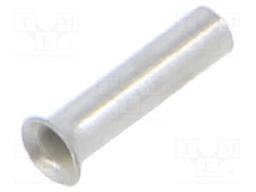 Tip: bootlace ferrule; non-insulated; copper; 0.5mm2; 6mm; tinned