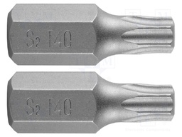 Screwdriver bit; Torx®; TX40; Overall len: 30mm; Mounting: 3/8"