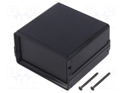 Enclosure: with panel; MINI CAB; X: 80mm; Y: 85mm; Z: 48mm; black