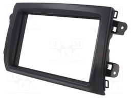 Radio mounting frame; Fiat; 2 DIN; black