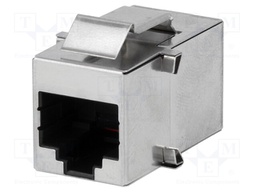 Socket; coupler; PIN: 8; shielded; gold-plated; Layout: 8p8c