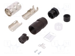 Connector: M16; female; for cable; IP40; plug; soldering; 300V; 5A