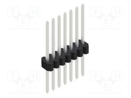 Connector: pin strips; pin header; male; PIN: 7; 1.27mm; THT; 1x7