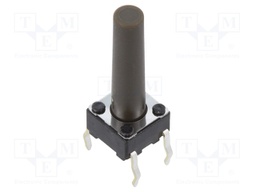 Microswitch TACT; SPST; Pos: 2; 0.05A/12VDC; THT; 1.6N; 6x6x3.5mm
