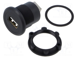 Adapter; USB A socket,USB B socket; USB 2.0; Thread: M22; 1÷10mm