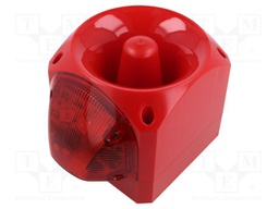 Signaller: lighting-sound; 10÷60VDC; siren,flashing light; LED