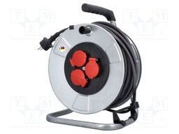 Extension lead; 3G1.5mm2; Sockets: 3; PVC; yellow; 25m; 16A