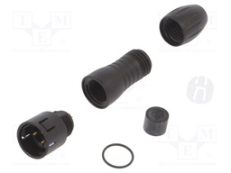 Plug; Connector: circular; 720; male; PIN: 3; gold-plated; 7A; IP67