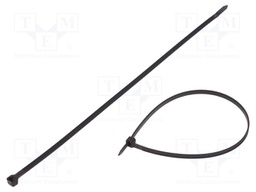 Cable tie; L: 282mm; W: 4.7mm; polyamide; 130N; black; Ømax: 76mm