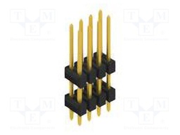 Connector: pin strips; pin header; male; PIN: 8; 2.54mm; THT; 2x4