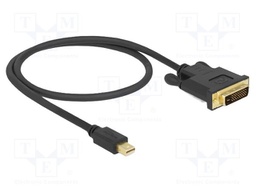 Cable; DVI-D (24+1) plug,mini HDMI plug; Len: 0.5m; black; 32AWG