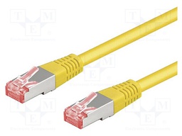 Patch cord; S/FTP; 6a; stranded; Cu; LSZH; yellow; 7.5m; 27AWG
