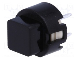 Switch: keypad; Pos: 2; SPST-NO; 0.01A/32VDC; black; Mounting: THT