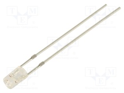 LED; orange; 3mm; 500÷750mcd; 140°; Front: convex; 1.8÷2.1VDC