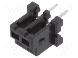 Socket; wire-wire/PCB; female; DF3; 2mm; PIN: 2; THT; on PCBs; tinned