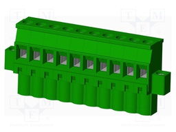 Connector: pluggable terminal block; plug; female; angled 90°