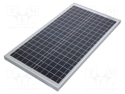 Photovoltaic cell; polycrystalline silicon; 650x350x25mm; 30W