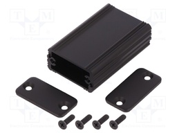 Enclosure: with panel; AKG; X: 33mm; Y: 50mm; Z: 16mm; aluminium