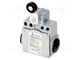 Limit switch; lever R 26,5mm, plastic roller Ø18mm; NO + NC