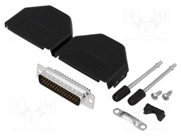 D-Sub HD; PIN: 44; plug; male; soldering; for cable