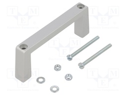 Handle; Mat: aluminium; grey; H: 40mm; L: 102mm; W: 12.2mm