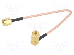 Cable; 50Ω; 0.3m; SMA plug,both sides; shielded; -65÷150°C; 12"