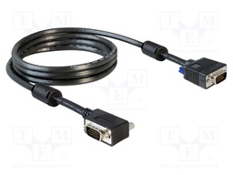 Cable; D-Sub 15pin plug,D-Sub 15pin plug 90° left/right; 2m