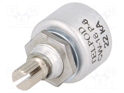 Potentiometer: shaft; single turn; 22kΩ; 1W; ±20%; 4mm; linear; THT