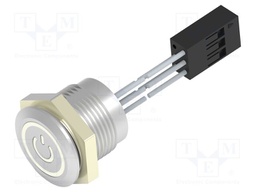 Switch: capacitive; Pos: 2; SPST; 1A/24VDC; IP68; OFF-ON; Ø16mm