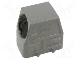 Enclosure for connectors: HDC; IP65; angled; for cable; Han® B