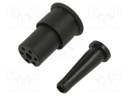 Connector: circular; plug; female; PIN: 6; for cable; soldering