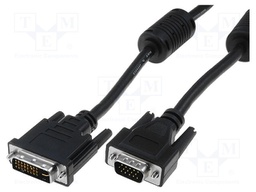 Cable; dual link; D-Sub 15pin HD plug,DVI-I (24+5) plug; 2m