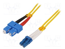 Connector: fiber optic; patchcord; single mode duplex (SM); male