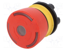 Switch: emergency stop; 22mm; Stabl.pos: 2; NC; red; LED; 5A/250VAC