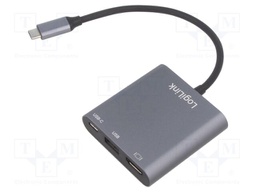 HDMI 1.4,Thunderbolt 3,USB 3.2; 5Gbps; Enclos.mat: aluminium