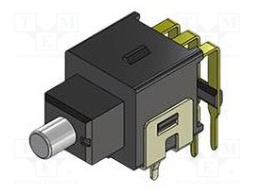 Switch: push-button; Pos: 2; DPDT; 0.014A/28VDC; ON-(ON); 500MΩ