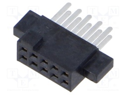 Connector: PCB to PCB; female; PIN: 10; 1.27mm; SFM; THT; socket