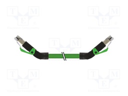 Patch cord; RJ45 up angled plug,both sides; 5; stranded; Cu; PUR