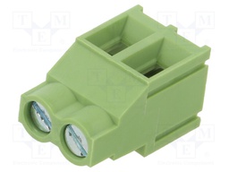 PCB terminal block; angled 90°; ways: 3; on PCBs; 4mm2; terminal