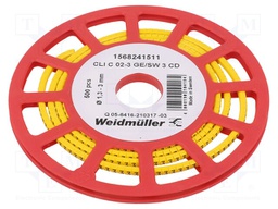 Markers for cables and wires; 1.3÷3mm; PVC; -30÷80°C; leaded