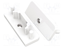 Cap for LED profiles; white; ABS; Application: SURFACE14