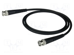 Test lead; BNC plug,both sides; Len: 2.5m; black; Z: 50Ω; RG223/U