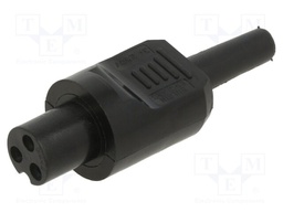 Connector: circular; plug; female; PIN: 6; for cable; soldering