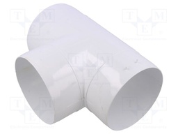 Round T-joint; white; ABS; Ø100mm