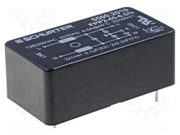 Filter: anti-interference; 250VAC; Cx: 100nF; Cy: 2.2nF; 1mH; THT