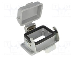 Enclosure: for HDC connectors; C146; size E6; with latch; IP65