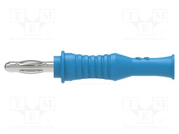 Connector: 4mm banana; plug; 36A; 30VAC; 60VDC; blue; non-insulated