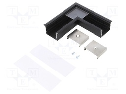 Connector 90°; black; aluminium; Application: VARIO30-07