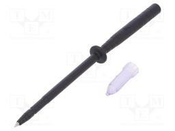 Measuring probe; 1A; black; Tip diameter: 2mm; Socket size: 2mm